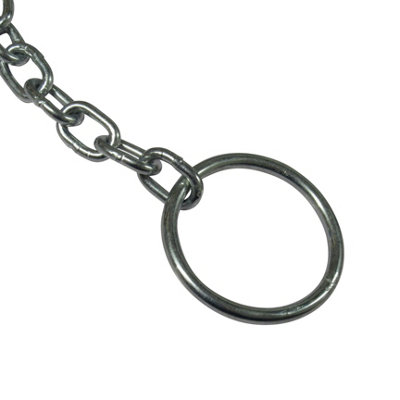 Canal Mooring Chain with Rings - Pack of 2 (Galvanised Narrowboat Docking Tie) - 3