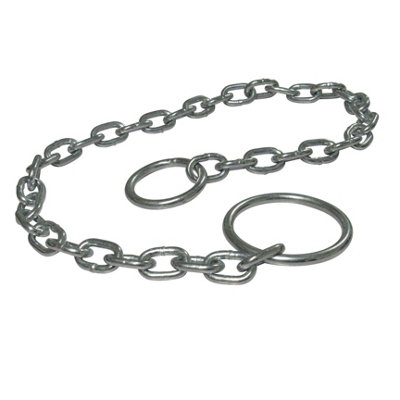 Canal Mooring Chain with Rings - Pack of 2 (Galvanised Narrowboat Docking Tie) - 5
