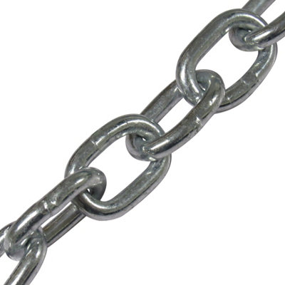 Canal Mooring Chain with Rings - Pack of 2 (Galvanised Narrowboat Docking Tie) - 6