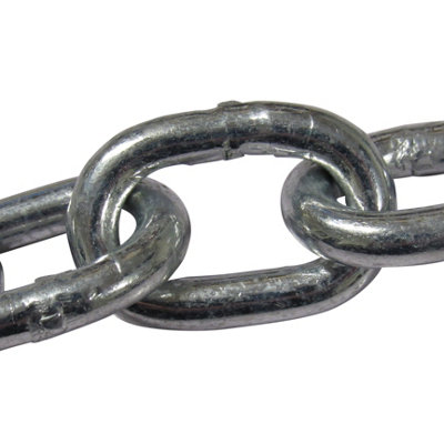 Canal Mooring Chain with Rings - Pack of 2 (Galvanised Narrowboat Docking Tie) - 8