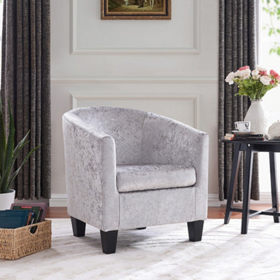 Accent chair discount with silver legs