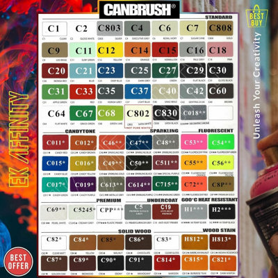 Canbrush Paint for Metal Plastic and Wood (C29 Flat Black)
