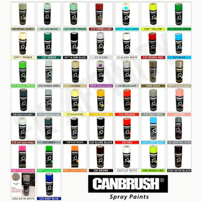 Canbrush Paint for Metal Plastic and Wood (C29 Flat Black)