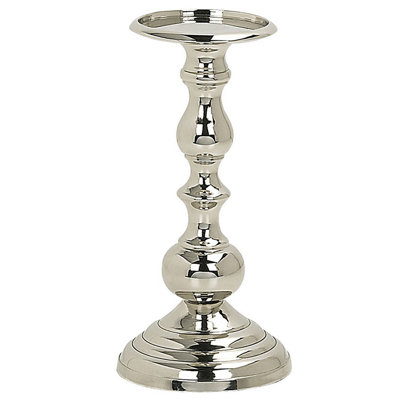 Candle Holder BUSAT Metal 24 cm Silver