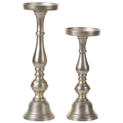 Candle Holder CUBA Set of 2 Gold 37/28 cm