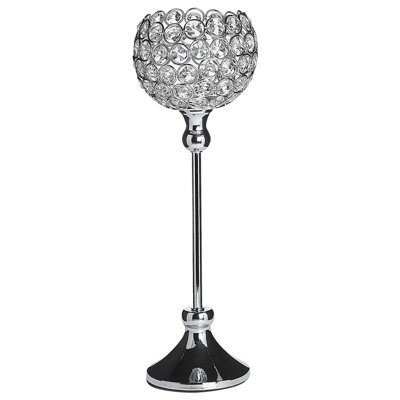 Candle Holder ESTERNAY Metal 27 cm Silver