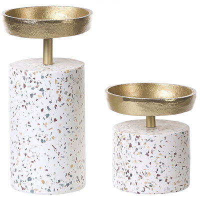 Candle Holder KAENGAN Set of 2 Gold 13/24 cm