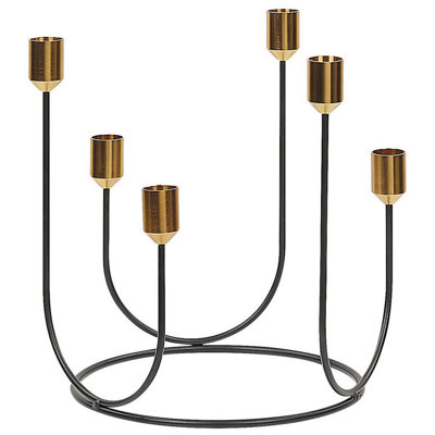 Candle Holder PANAY Black 25 cm