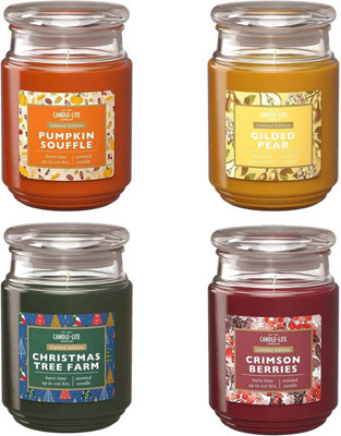 Candle-Lite 4PC Scented Candle Assortment - 4 x 510g Large Jars