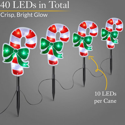 Outdoor christmas pathway online lights battery operated