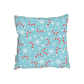 Candy canes and snowflakes (cushion) / 60cm x 60cm
