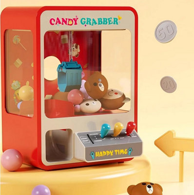 Candy Grabber Machine Battery Operated Retro Arcade USB Powered Claw ...
