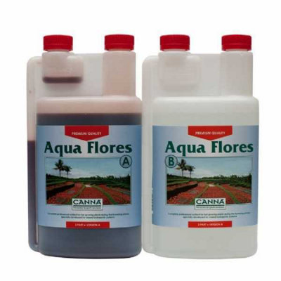 CANNA - Aqua Flores A & B 1L - Hydroponic Flowering Plant Nutrients