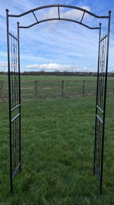 Canna Metal Garden Arch Entrance Archway (H)240cm x (W)110cm