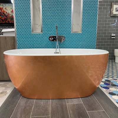 Cannes 1700mm Luxury Freestanding Bath - Copper Leaf Finish
