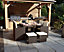 Cannes Brown 8 Seater 9 Piece Cube set