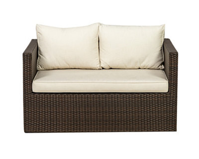 Cannes Mocha Brown 2 Seater Sofa incl. cushions & Coffee Table