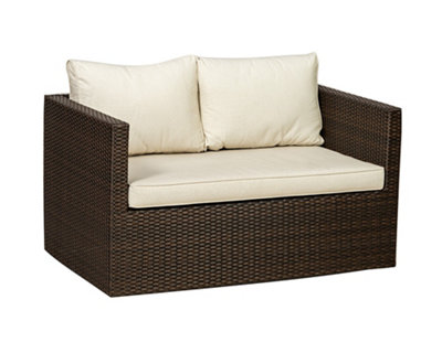 Cannes Mocha Brown 2 Seater Sofa incl. cushions & Coffee Table