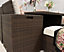 CANNES Mocha Brown Deluxe 10 Seater Cube Set