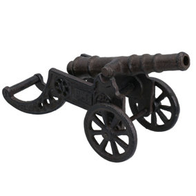 Cannon Cast Iron Model Statue Figure Collectible Sculpture Small Replica Ornament