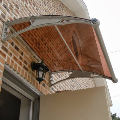 CANOFIX Door Canopy PC 1200 Width x 1000 Projection (Grey Bracket ...