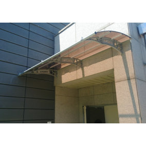 CANOFIX Door Canopy PC 2500 Width x 1270 Projection (Grey Bracket - Bronze Sheet)