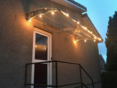CANOFIX Door Canopy PC 4500 Width x 1500 Projection (Grey Bracket ...