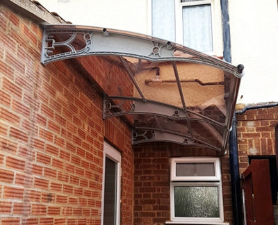 CANOFIX Door Canopy PC 9000 Width x 1500 Projection (Grey Bracket ...