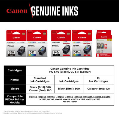 Canon CL-541XL Genuine Colour High Yeild Ink Cartridge - PIXMA Printer ...