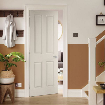 Canterbury White Internal Fire Door - Grained | DIY at B&Q