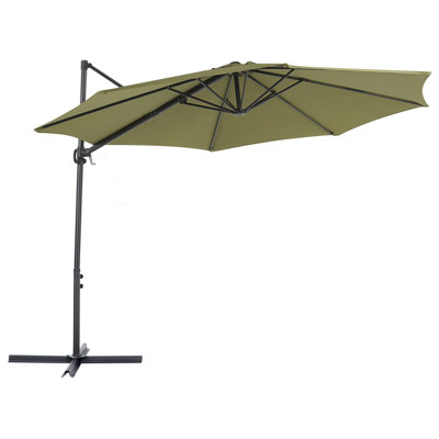 Cantilever Garden Parasol 2.95 m Green SAVONA II