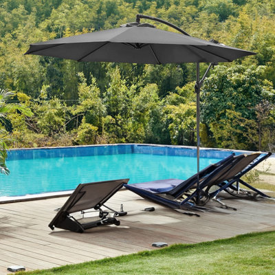 7.5 ft patio umbrella sunbrella California Umbrella 7.5 ft. Grey Aluminum Market Collar Tilt Crank Lift  Patio Umbrella in Spectrum Dove Sunbrella GSCUF758010-48032