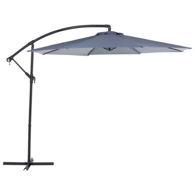 Cantilever Garden Parasol 3 m Grey RAVENNA II