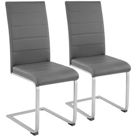 Cantilevered Dining Chairs, Set of 2 - grey