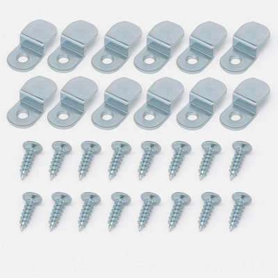 Canvas Offset Clips 3.2mm Pack of 10 with Screws for Picture Frame Mounting Shadow Box and Canvas Framing Brackets
