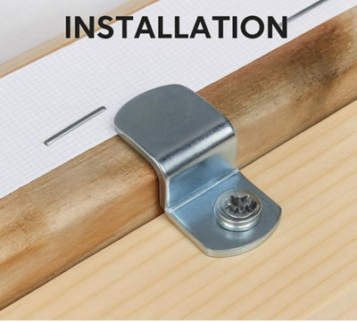 Canvas Offset Clips 9mm Pack of 10 Metal Offset Bracket Frame Mounting ...