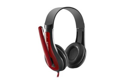Canyon Lightweight PC headset with microphone and USB connection Black/Red