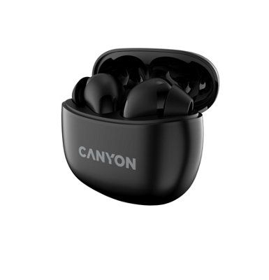Canyon Stereo Headset TWS 5 - Black 38hrs Play Time, Touch Control, USB-C, Automatic Pairing