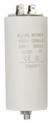Capacitor 450V and Earth 40.0uf  450 v and Aarde