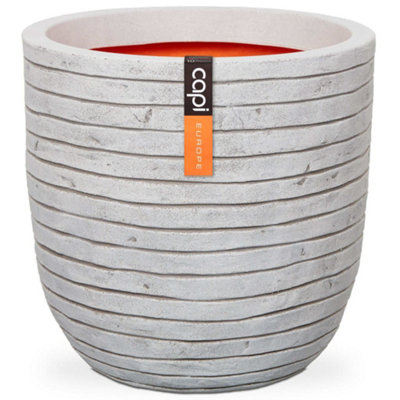 Planter Capi Europe Beige Plastic Circular 34 x 34 x 46 cm