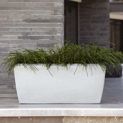 Capi Planter Arc Granite Rectangle 90x35x40 cm Ivory