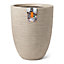Capi Vase Elegant Low Waste Rib 34x46 cm Terrazzo Beige
