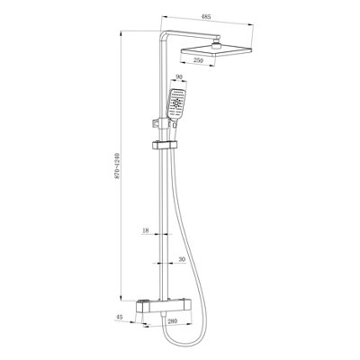 Capital Chrome Dual Luxury Shower Pack