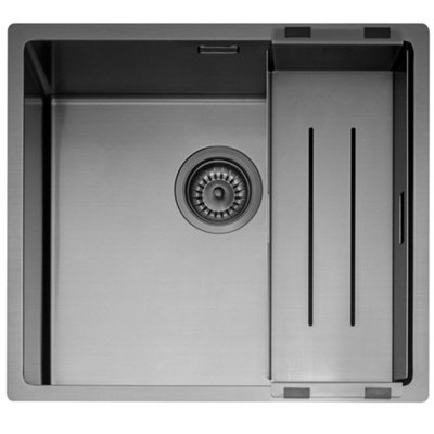 Caple Mode 45 1.0 Bowl Brushed Stainless Steel Kitchen Sink 490 x 440 x ...