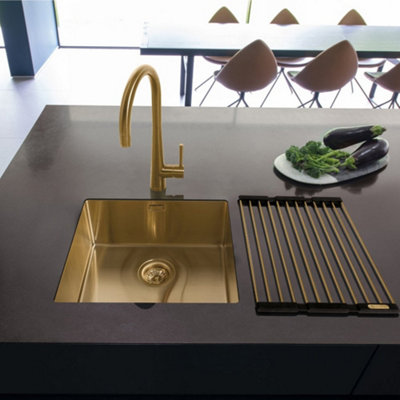 Caple Mode 45 1.0 Bowl Brushed Stainless Steel Kitchen Sink 490 x 440 x ...
