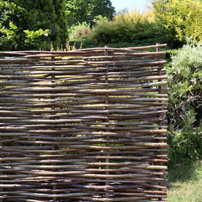 Capped Hazel Hurdle Fence Panel Premium Weave 6ft x 2ft - 3