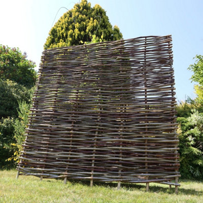 Capped Hazel Hurdle Fence Panel Premium Weave 6ft x 4ft - 6