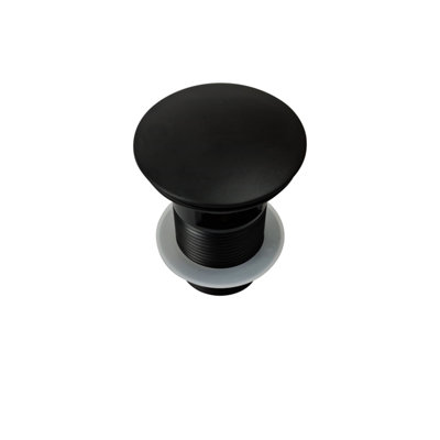 Capped Slotted Countertop Click Clack Basin Wastes Black Plumbing