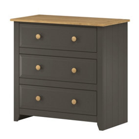 Capri Carbon 3 drawer chest of drawers