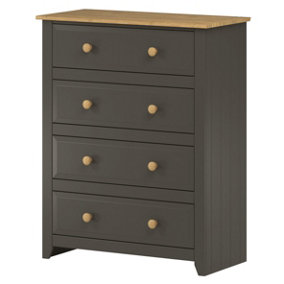 Capri Carbon 4 drawer chest of drawers